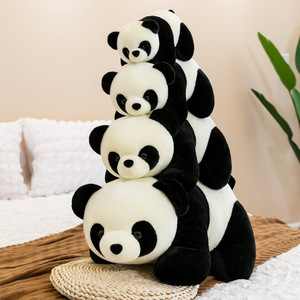 Realistic Giant <b>Panda</b> Plush Toy (Lying-Down Pose)-Creative <b>Gift</b> for Children Polyester & PP Cotton Stress Relief Washed Finish - Product Image 3
