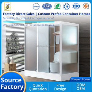 Bagno Prefabbricato Modulare Integrato Tutto in Uno con Cabina <span class=keywords><strong>Doccia</strong></span> e Porta Scorrevole per Hotel e Edifici - Product Image 1