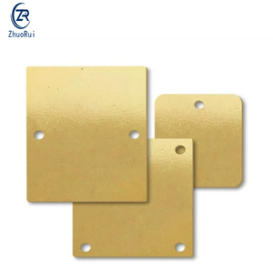 Placas de nombre de latón personalizadas en cualquier forma, etiquetas de perro de latón en blanco rectangulares redondas, logotipo grabado de latón macizo en blanco - Product Image 4