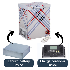 GCSOAR DC 12 voltios todo en uno 100L congelador solar con termostato control remoto incorporado batería Lifepo4 - Product Image 2
