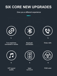 Xách tay màu xanh răng Loa cột stereo hifi bass nặng Soundbar subwoof loa hỗ trợ AUX TF thẻ FM Đài phát thanh không dây - Product Image 2