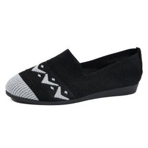 Zapatos náuticos de punto de malla transpirables para mujer, sin cordones, de colores combinados, de caña baja, para las cuatro estaciones, novedad en comercio exterior. - Product Image 6