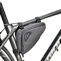 Sac de vélo triangulaire imperméable pour l'extérieur, sac de rangement pour collations, sac de selle pour tube avant de vélo de montagne, léger et respirant