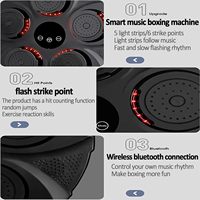 Máquina de boxeo musical con ajuste de velocidad y modo de 9 niveles Carga USB Equipo de entrenamiento de juego de boxeo de un golpe