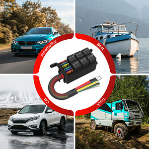 กล่องฟิวส์รีเลย์และรีเลย์12V 6 WAY กล่องฟิวส์แบบมีสายสำหรับรถยนต์4ขารีเลย์อัตโนมัติพร้อมฝาครอบพลาสติกสำหรับยานยนต์ - Product Image 6
