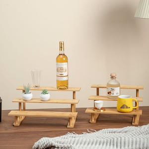 Organizador de Maquillaje de Madera Maciza Moderno y Sencillo de 3 Niveles, Estante de Almacenamiento de Escritorio, Mueble Exhibidor Tipo Escalera, Almacenamiento de Cosméticos de Madera - Product Image 5