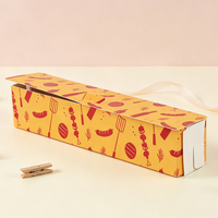 Caja Plegable Personalizada para Hot Dogs con Tapa Superior, Venta al por Mayor, Resistente, Antigrasa, Desechable, Envases de Grado Alimenticio, Precio