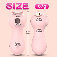 Mini-vibromasseurs et stimulateurs clitoridiens et mamelons avec 10 modes de succion et de vibration, vibromasseur à succion Rose Toy, stimulateur clitoridien, jouet sexuel
