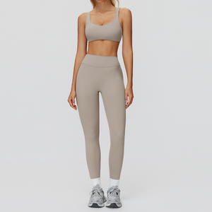 Ensemble de <span class=keywords><strong>yoga</strong></span> pour femmes, plusieurs tailles, <span class=keywords><strong>tenue</strong></span> de <span class=keywords><strong>yoga</strong></span> 2 pièces, femmes avec haute élasticité, gym, fitness, logo personnalisé, haute qualité - Product Image 4