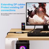 Câble d'extension 8K 60Hz à effet visuel 3D, gaine en PVC, DP 1.4 mâle vers femelle, pour PC, TV, ordinateur portable, moniteur, HDTV