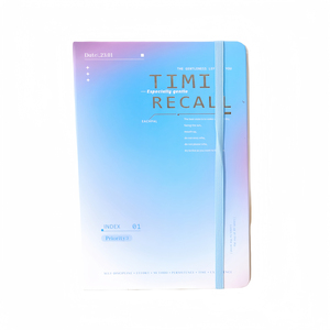Libro diario de cuero Pu de Color caramelo divertido A6 <span class=keywords><strong>Blinder</strong></span> 80 Gsm papel grueso 100 páginas logotipo personalizado A5 cuaderno con banda elástica - Product Image 1