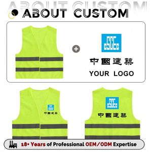 Ropa de Trabajo Personalizada al por Mayor para Hombre, Tela de Seguridad para la Construcción, Chaleco Reflectante con Logotipo - Product Image 3