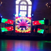 Pantalla LED portátil súper delgada para eventos en vivo Alquiler de cabina de DJ LED curva digital interactiva de video