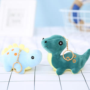 Porte-clés dinosaure en peluche <span class=keywords><strong>Triceratops</strong></span>, petit pendentif mignon pour sac d'école, 15 cm, rembourré en coton PP - Product Image 5