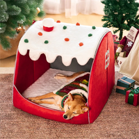 Neue Kollektion Ortho pä disches Hunde bett im Weihnachts schlitten design Warm und stilvoll für die Feiertage