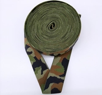Bande élastique en nylon camouflage vert personnalisée de 5 cm, utilisée pour transporter des sacs de plein air ou des vêtements