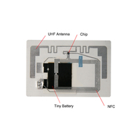 Capteur de température en matériau PET 13,56 MHz 868-956 MHz, étiquette RFID UHF NFC pour la logistique de la chaîne du froid