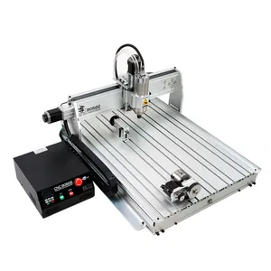 Gravür delme makinesi 8060 2.2KW ile 3 eksen 4 eksen el çarkı makinesi metal freze mini cnc router 8060