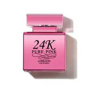 Toptan 24K saf pembe kadın parfüm vücut spreyi 100ml LONKOOM orijinal parfüm eau de parfum