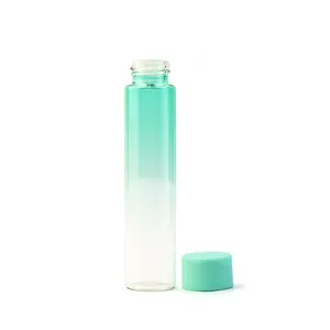 Emballage de tuyau en verre rigide dégradé résistant aux enfants mat clair coloré tube en verre personnalisé tube en verre roulé avec CR