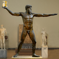 Sculpture de Zeus en bronze grandeur nature de haute qualité RELONG, style antique, à vendre