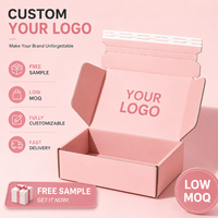Boîtes d'expédition en papier kraft biodégradable avec bande déchirable pour vêtements, chaussures, perruques et emballages cadeaux festifs, personnalisables avec logo