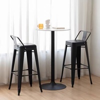 Tabouret de bar moderne en fer avec dossier, écologique et durable, idéal pour la maison, les bars et les restaurants - Vente chaude