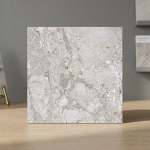 Baldosas de Porcelana Vitrificada Gris Breccia con Acabado Brillante, 600x600mm, Diseño con Aspecto de Mármol, Suministro de Fábrica Ceramika - Product Image 2