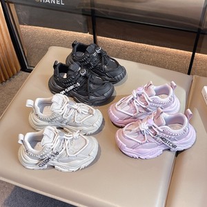 Últimas Zapatillas Deportivas Casuales Personalizadas con Estampado de Leopardo para Niñas Pequeñas con Plantilla de PU y Estrellas para Niños Pequeños Calzado para Correr - Product Image 1