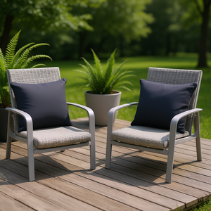 Cojines para sillas de exterior, 15,7x15,7x2,8 pulgadas, tela Oxford, cuadrados, color antracita, juego de 4 piezas, extraíbles, lavables, para todas las estaciones - Product Image 2