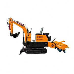 حفارة صغيرة بحمولة 1 طن مع ملحق لالتقاط الخشب ومحراث دوار - Product Image 1