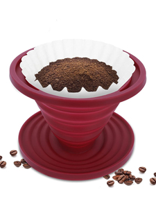 Wholesale Portable Home Outdoor Homemade <b>Coffee</b> <b>Filter</b> Silicone Foldable Funnel Cup - Product Image 4