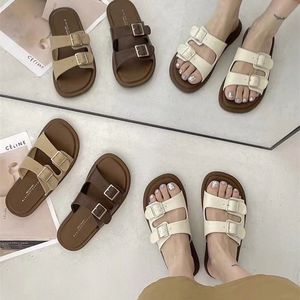 Chanclas de Verano Birkenstock para Hombre y Mujer con Suela de Corcho y Diseño de Piel de Doble Hebilla Antideslizante - Product Image 2