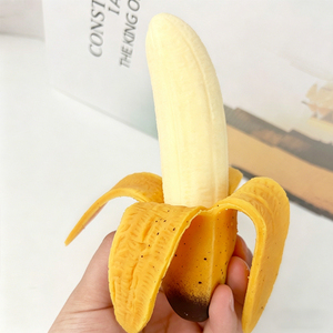 Most Popular TPR Novelty Peeled Banana Squishy Stick Stretchy Decompression Sensory <b>Squeeze</b> Toy for Kids and Adults - Product Image 2