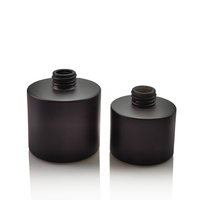 100ml 200ml vide noir mat personnalisé dégradé couleur cylindre rond verre roseau diffuseur de parfum bouteille