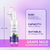 Mousse nettoyante pour le visage personnalisée avec marque privée Vitamine C Extrait de Vitis Vinifera Huile de pépins de raisin Gel mousse nettoyant pour le visage