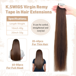 Extensions de cheveux humains vierges Remy de qualité supérieure, double épaisseur, invisibles, à bandes adhésives, lisses, cheveux chinois, qualité supérieure, durables, fabriquées en usine OEM - Product Image 6