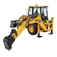 Chargeuse-pelleteuse compacte SANY 9.2T avec godet de chargement de 1,0 m³ et godet d'excavation de 0,2 m³