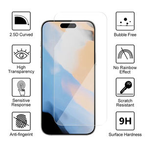 ฟิล์มกระจกใสสำหรับ iPhone 17  ฟิล์มกันรอยหน้าจอสำหรับ iPhone 17 Air 16E 11 12 13 14 Plus 15 Pro Max HD กระจกนิรภัย 9H - Product Image 5