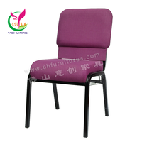 Chaise de conférence et d'église empilable en métal robuste, rembourrée et avec poches, pour la vente en gros