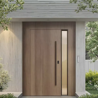 Puerta de Entrada de Aluminio de Lujo Italiana Antirrobo con Acabado Moderno para Uso Comercial, 1 Año de Garantía