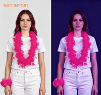 Ensemble collier et bracelet fluorescent magenta pour fête, avec étoiles et rayures, décorations thème néon pour le cou et les poignets