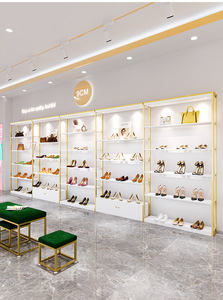 Portable Metal Multi-Layer Shoe Display <strong>Rack</strong> with Lights for Retail Use Children's &amp; Men's/Women's Shoes and Bags - Product Image 5