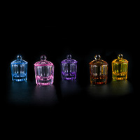 Fournitures pour ongles en gros, gobelets en cristal multicolores pour manucure, brosse à manucure, gobelet en verre, gobelets à liquide Dappen avec couvercle