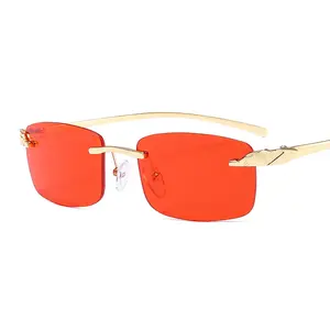 स्टाइलिश luxury2020 frameless eyewear धूप का चश्मा महिलाओं आंख पहनने चश्मा