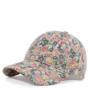 Gorra de Béisbol Unisex de 6 Paneles con Diseño Floral, Hebilla Metálica, Material de Poliéster, Protección Solar para Uso en Exteriores - Product Image 6