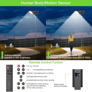 ไฟถนนโซลาร์เซลล์ LED พร้อมรีโมทคอนโทรล IP65 ตัวเรือนอะลูมิเนียมหล่อขึ้นรูป คุณภาพสูงสำหรับภายนอกอาคาร 100W-300W รับประกัน 2 ปี - Product Image 3