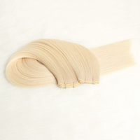 Genius-Extension de Cheveux Naturels Remy, Cheveux Vierges Russes, Super Double Dessinés, Trame Blonde, Invisible, #1001