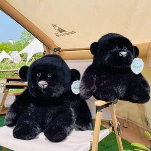 Peluche Requin Noir Simulé avec Rembourrage en Coton PP, Jouet Animal Mignon pour Bébé, pour les 2 ans et plus, Hauteur 11-30cm - Product Image 2