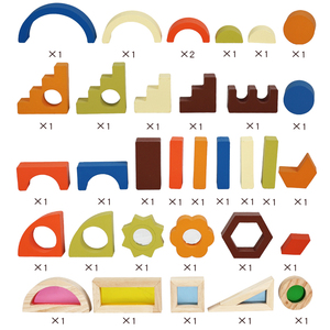 Blocs de construction créatifs en bois de hêtre Montessori, lumineux et sensibles à la lumière, avec des gemmes étincelantes et des diamants, pour <span class=keywords><strong>construire</strong></span> des châteaux orientaux - Product Image 4